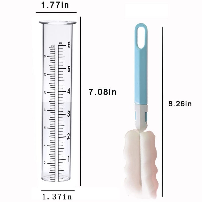BIUWING 6 inch Rain Gauge Replacement Tube Glass for Yard Garden and Outdoor Home, with Tube Brush, Best Rated,2 Packs - Image 4